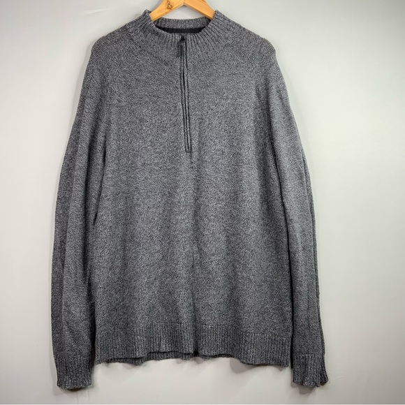 Smartwool Men's Charcoal Half - Zip Merino Wool  Cardigan Sweater. Size XL. - Picture 1 of 7